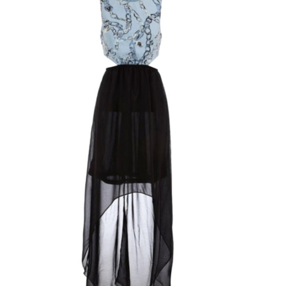 Chain Glamorous Cape Dress